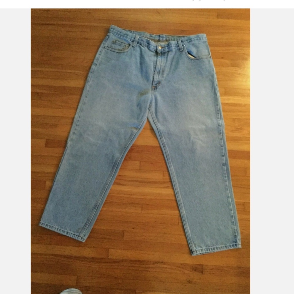 Members Mark Mens Jeans Denim Cotton Straight Leg Relaxed Fit Size 40"x29" (28")